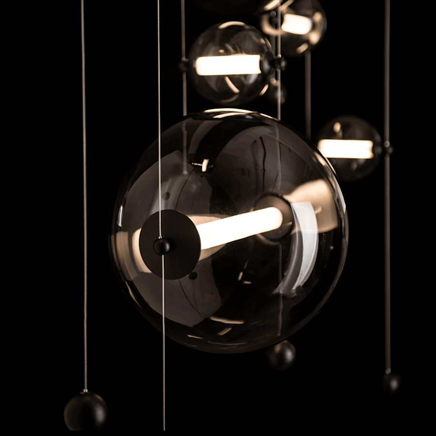 Hubbardton Forge Abacus 49" Wide LED Suspension Multi Light Pendant