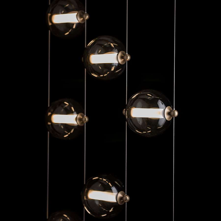 Hubbardton Forge Abacus 22" Wide LED Suspension Multi Light Pendant
