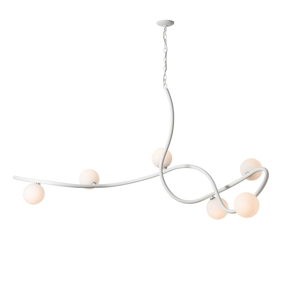 Hubbardton Forge Slide 6 Light 69" Wide Abstract Multi Light Pendant