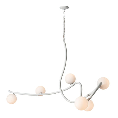Hubbardton Forge Slide 6 Light 69" Wide Abstract Multi Light Pendant