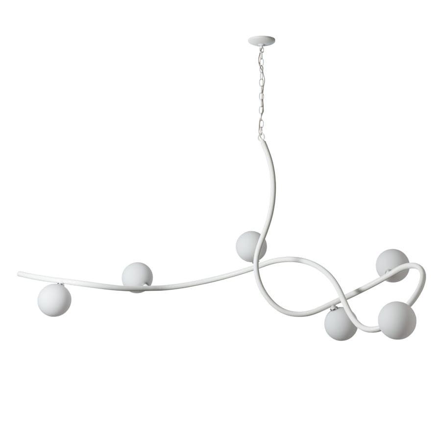 Hubbardton Forge Slide 6 Light 69" Wide Abstract Multi Light Pendant