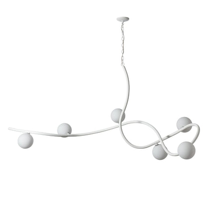 Hubbardton Forge Slide 6 Light 69" Wide Abstract Multi Light Pendant