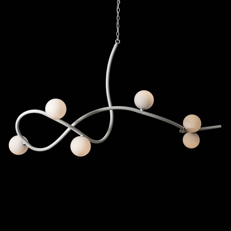 Hubbardton Forge Slide 6 Light 69" Wide Abstract Multi Light Pendant
