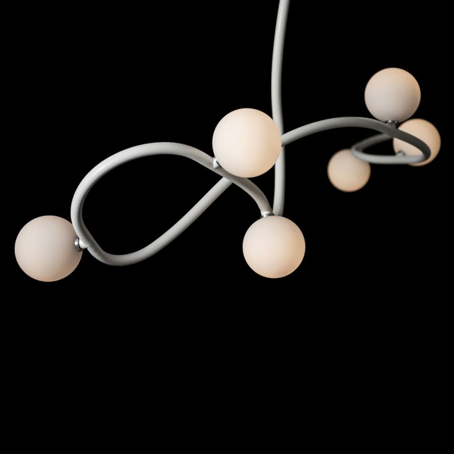 Hubbardton Forge Slide 6 Light 69" Wide Abstract Multi Light Pendant