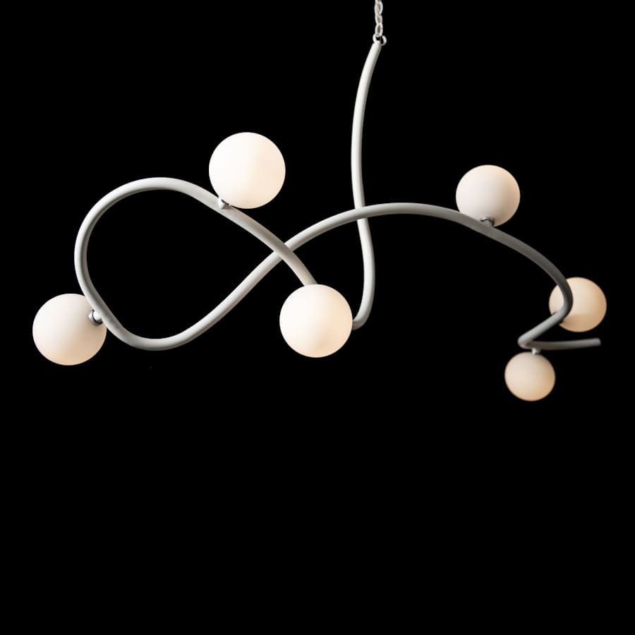 Hubbardton Forge Slide 6 Light 69" Wide Abstract Multi Light Pendant
