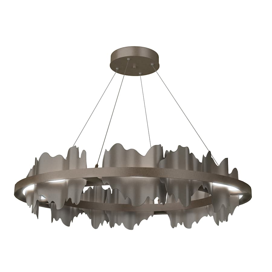 Hubbardton Forge Hildene 38" Wide LED Abstract Ring Chandelier