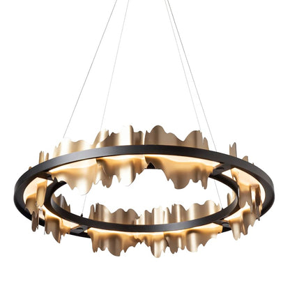 Hubbardton Forge Hildene 38" Wide LED Abstract Ring Chandelier
