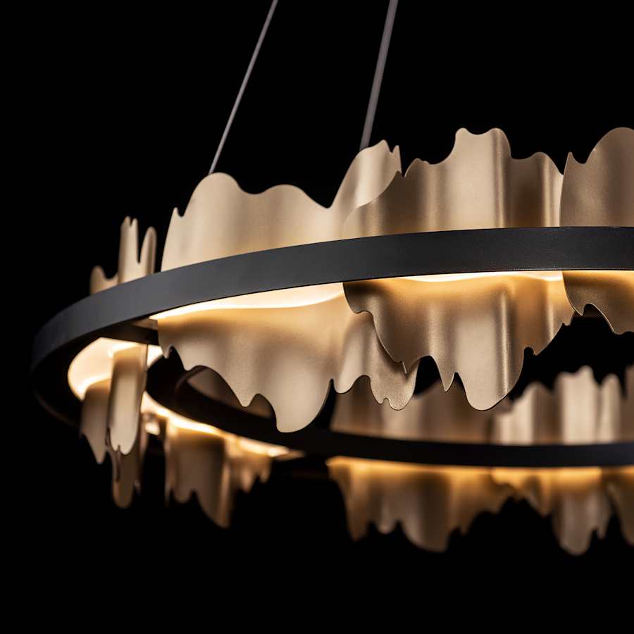 Hubbardton Forge Hildene 38" Wide LED Abstract Ring Chandelier
