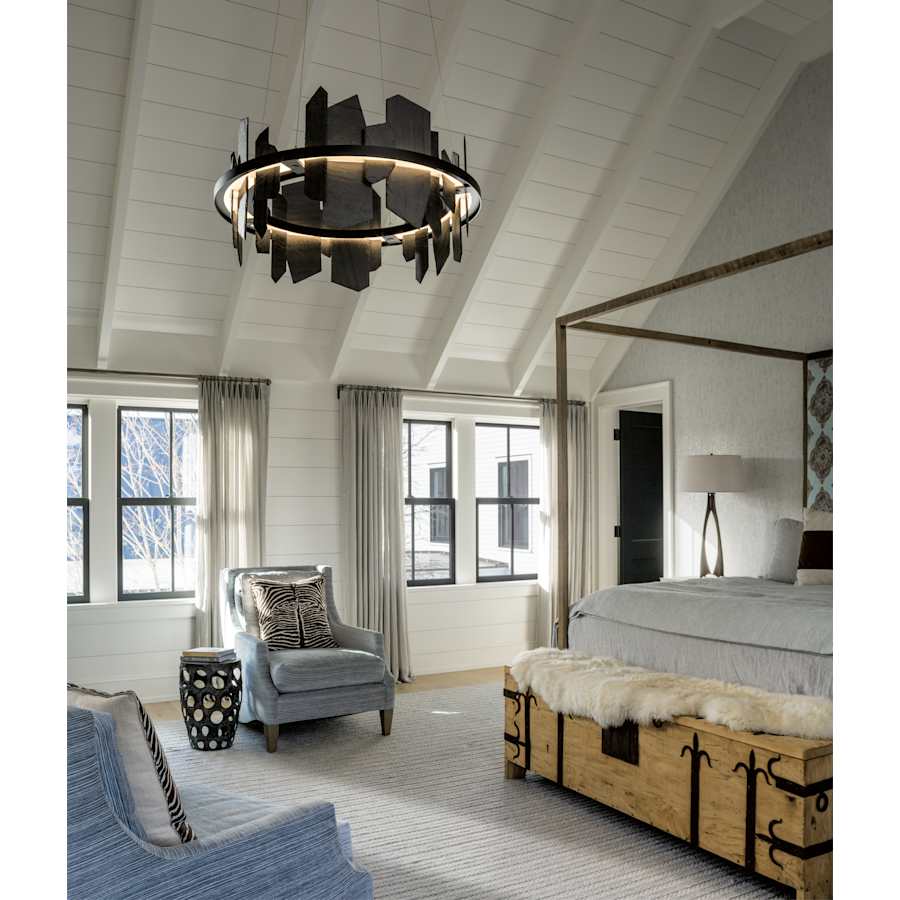 Hubbardton Forge Ardesia 38" Wide LED Multi Light Pendant