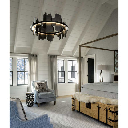 Hubbardton Forge Ardesia 38" Wide LED Multi Light Pendant