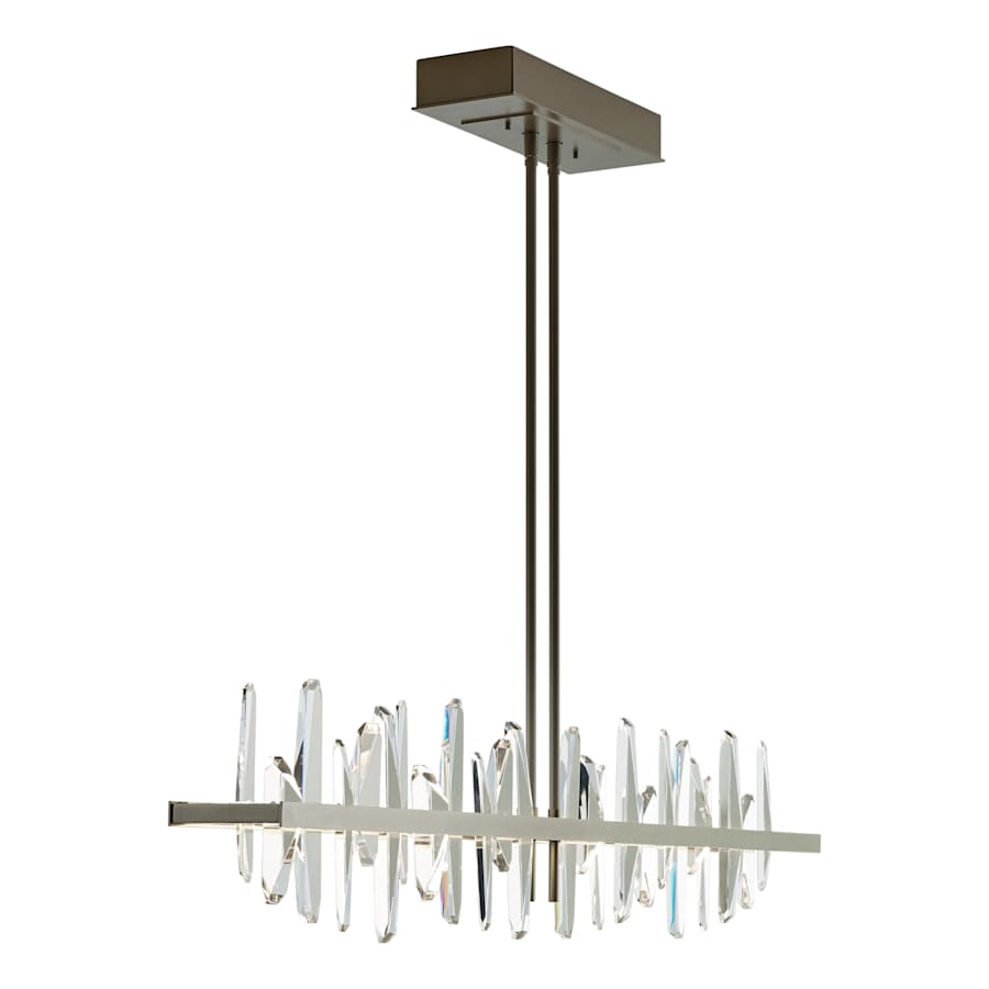 Hubbardton Forge Solitude 52" Wide LED Crystal Linear Chandelier
