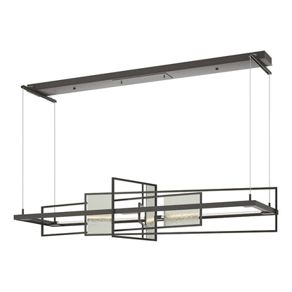 Hubbardton Forge Four Seasons 54" Wide LED Abstract Linear Chandelier
