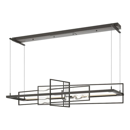 Hubbardton Forge Four Seasons 54" Wide LED Abstract Linear Chandelier