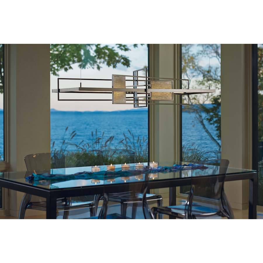 Hubbardton Forge Four Seasons 54" Wide LED Abstract Linear Chandelier