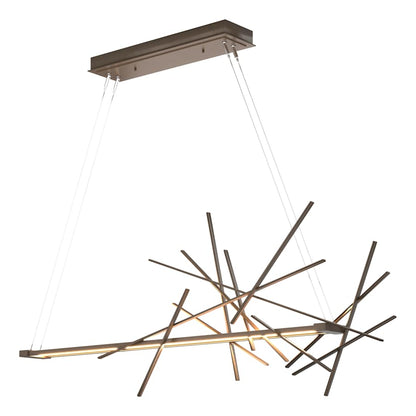 Hubbardton Forge Cascade 51" Wide LED Linear Chandelier