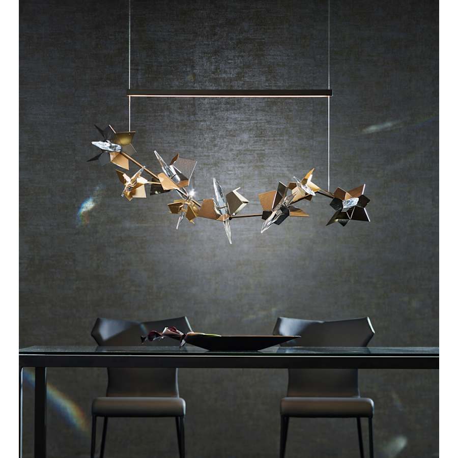 Hubbardton Forge Belladonna 50" Wide LED Crystal Abstract Chandelier