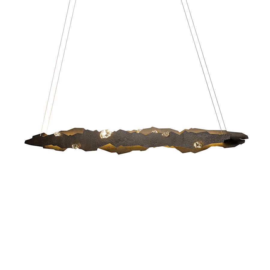 Hubbardton Forge Trove 53" Wide LED Abstract Linear Chandelier