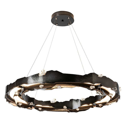 Hubbardton Forge Trove 39" Wide LED Multi Light Pendant