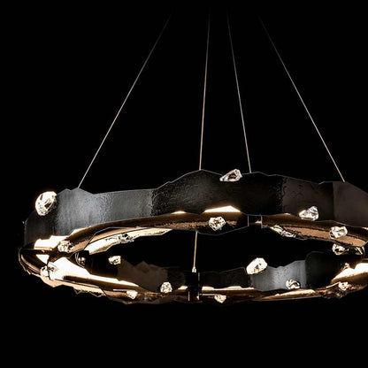 Hubbardton Forge Trove 39" Wide LED Multi Light Pendant