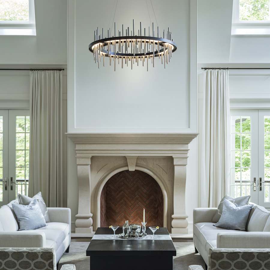 Hubbardton Forge Cityscape 38" Wide LED Ring Chandelier