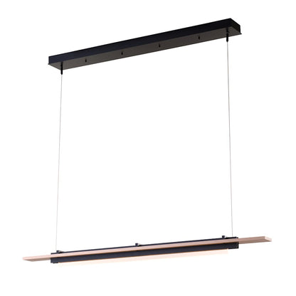 Hubbardton Forge Plank 48" Wide LED Wood Linear Pendant