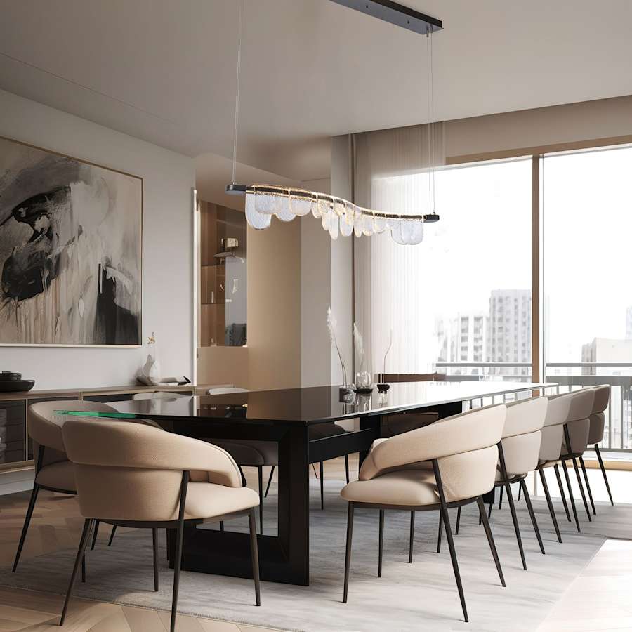 Hubbardton Forge Riverbed 51" Wide Linear Pendant