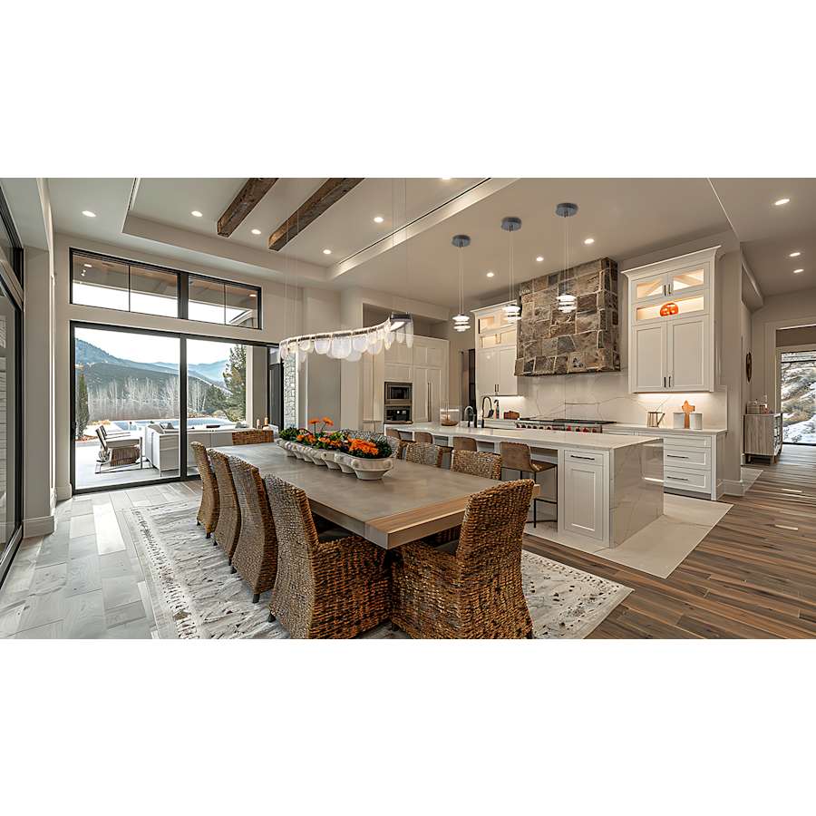 Hubbardton Forge Riverbed 51" Wide Linear Pendant