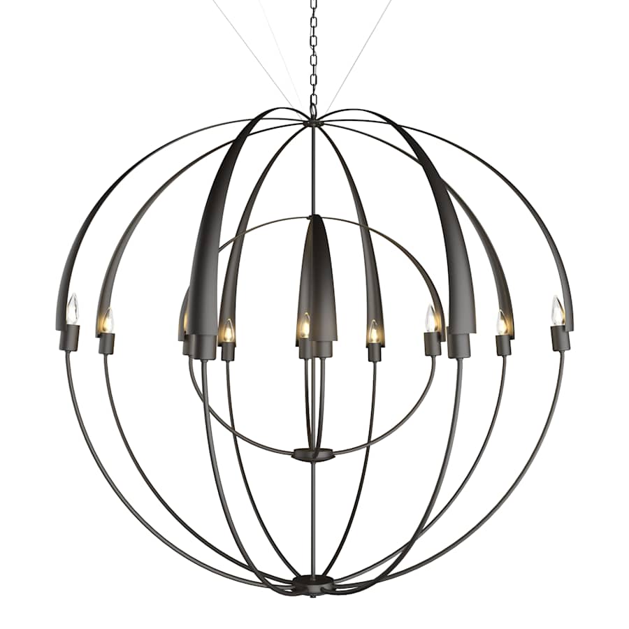 Hubbardton Forge Cirque 12 Light 49" Wide LED Globe Outdoor Chandelier