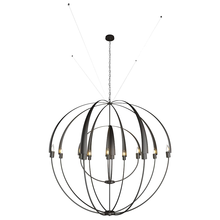 Hubbardton Forge Cirque 12 Light 49" Wide LED Globe Outdoor Chandelier