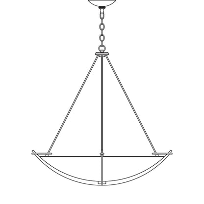 Hubbardton Forge Compass 3 Light 35" Wide Pendant