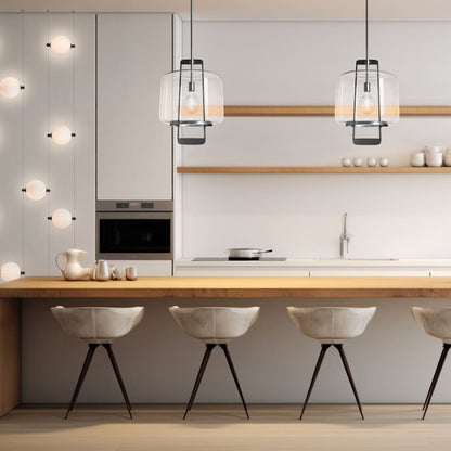 Hubbardton Forge Abacus 28" Wide LED Linear Pendant
