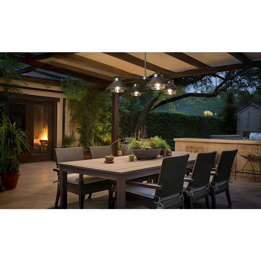 Hubbardton Forge Stowe 4 Light 39" Wide Outdoor Multi Light Pendant