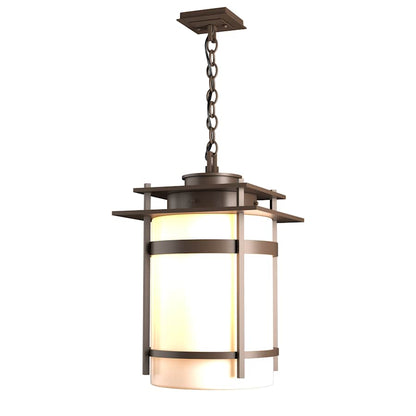 Hubbardton Forge Banded 14" Wide Semi-Flush Outdoor Pendant