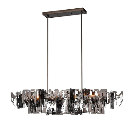 Hubbardton Forge Brutus 4 Light 14" Wide Abstract Linear Pendant