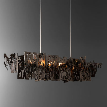 Hubbardton Forge Brutus 4 Light 14" Wide Abstract Linear Pendant