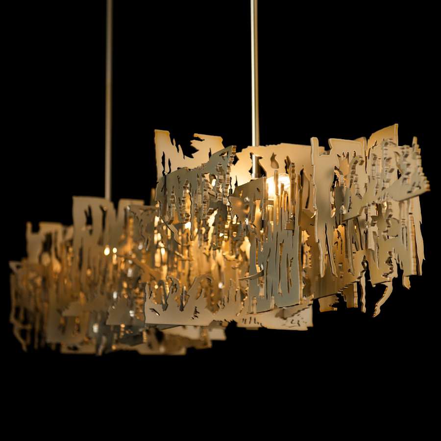 Hubbardton Forge Brutus 6 Light 63" Wide Linear Pendant