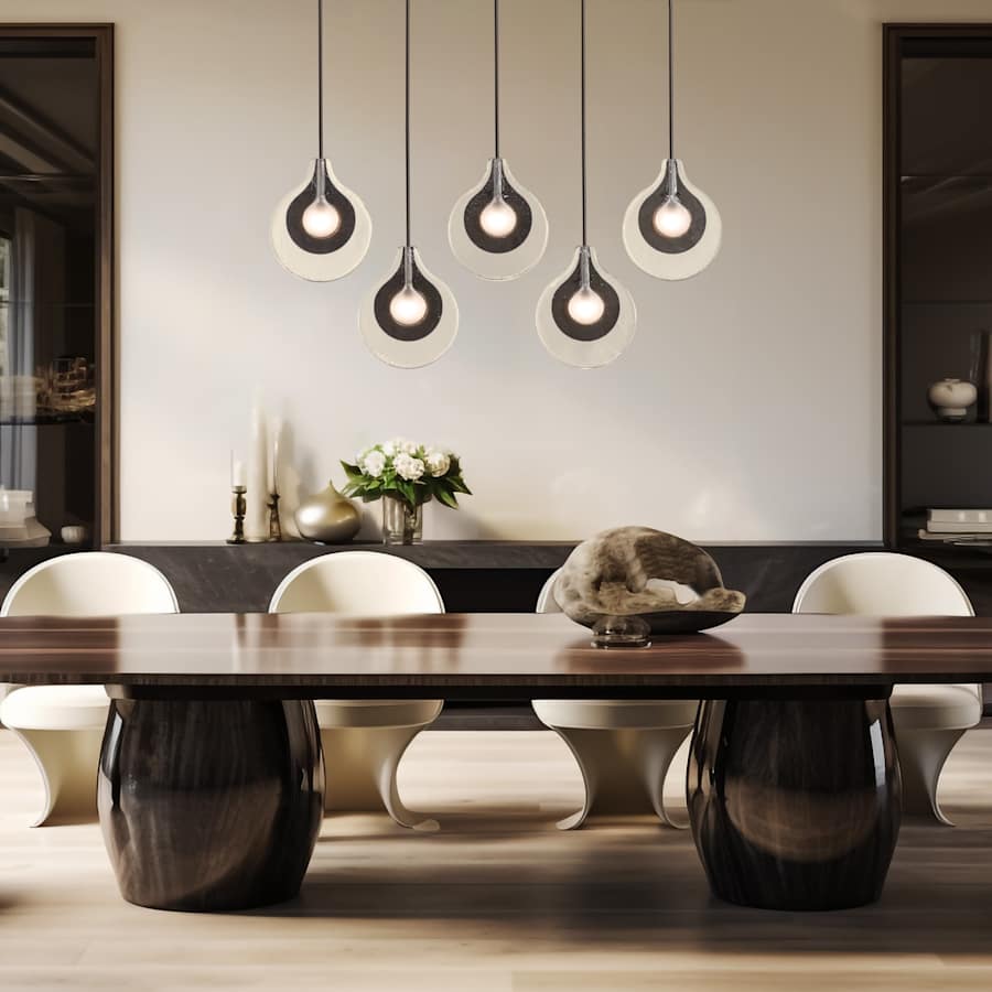 Hubbardton Forge Veneto 5 Light 54" Wide Linear Pendant