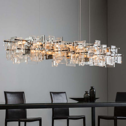 Hubbardton Forge Fusion 16 Light 76" Wide Linear Pendant