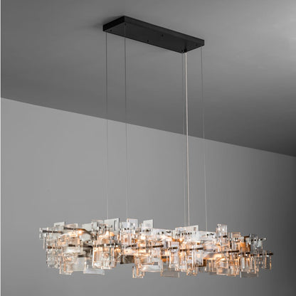 Hubbardton Forge Fusion 16 Light 76" Wide Linear Pendant