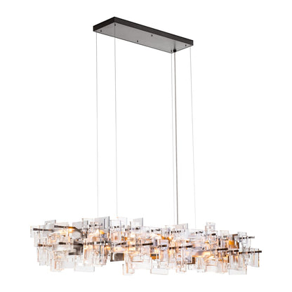 Hubbardton Forge Fusion 16 Light 76" Wide Linear Pendant