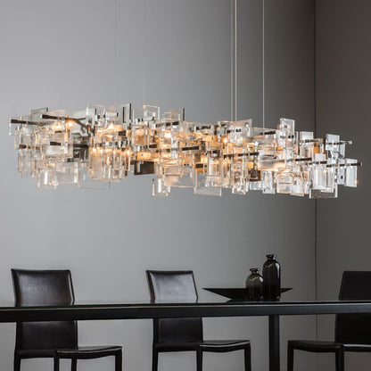 Hubbardton Forge Fusion 16 Light 76" Wide Linear Pendant