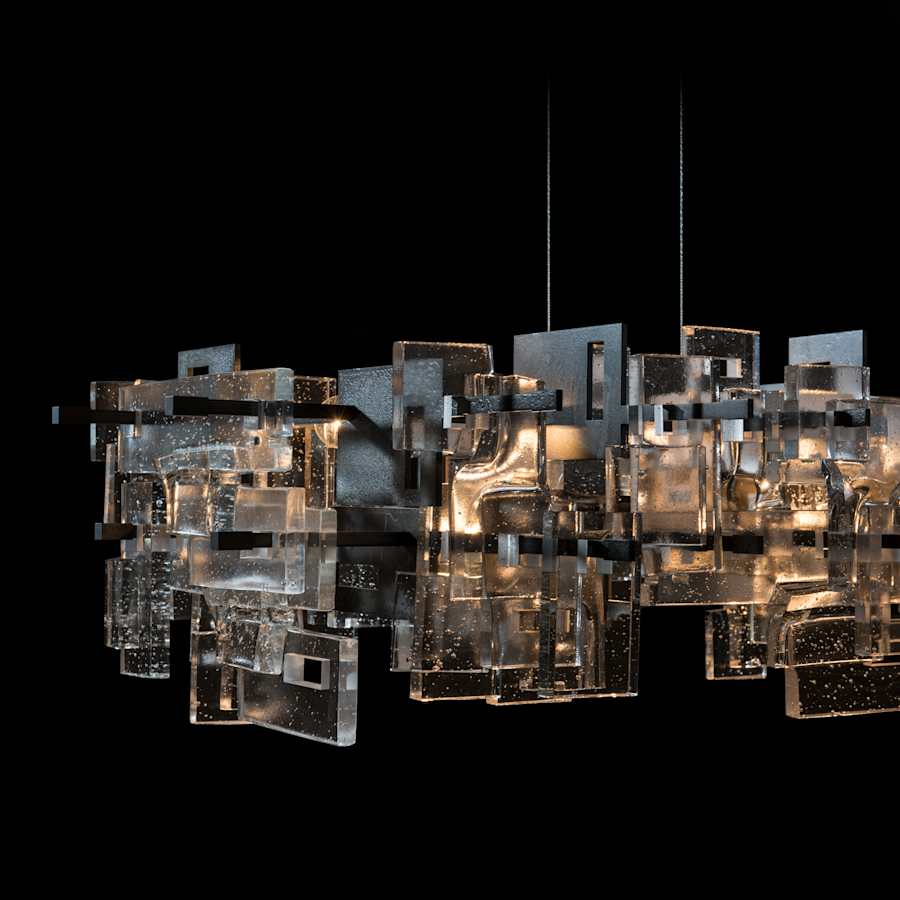 Hubbardton Forge Fusion 16 Light 76" Wide Linear Pendant