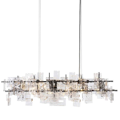 Hubbardton Forge Fusion 10 Light 53" Wide Abstract Linear Pendant