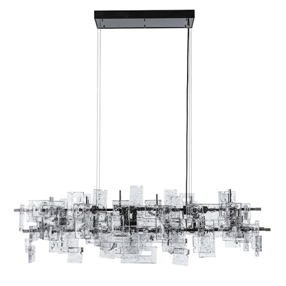 Hubbardton Forge Fusion 10 Light 53" Wide Abstract Linear Pendant