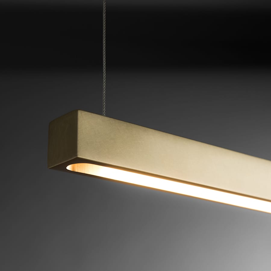 Hubbardton Forge Ingot 1" Wide Suspension Linear Pendant