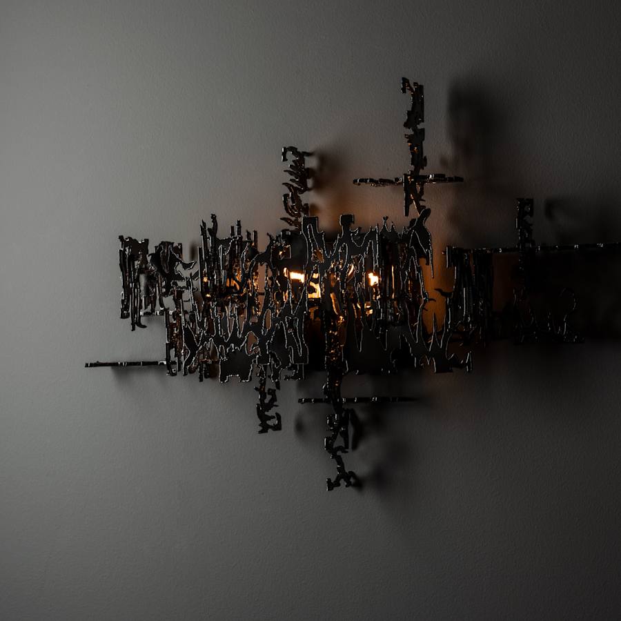 Hubbardton Forge Brutus 2 Light 17" Tall Wall Sconce
