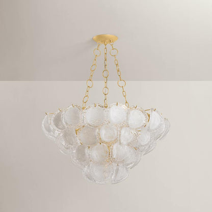 Hudson Valley Lighting Cedar Hill 9 Light 39" Wide Waterfall Chandelier with Piastre Glass Shades