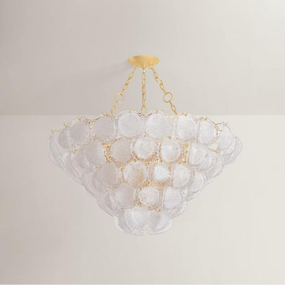 Hudson Valley Lighting Cedar Hill 17 Light 47" Wide Waterfall Chandelier with Piastre Glass Shades