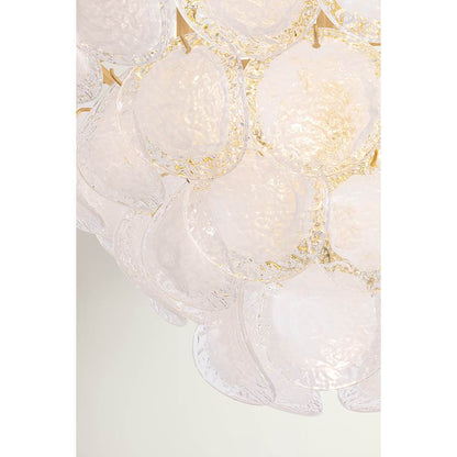 Hudson Valley Lighting Cedar Hill 17 Light 47" Wide Waterfall Chandelier with Piastre Glass Shades