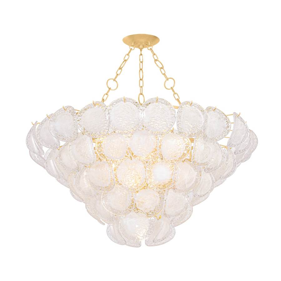 Hudson Valley Lighting Cedar Hill 17 Light 47" Wide Waterfall Chandelier with Piastre Glass Shades